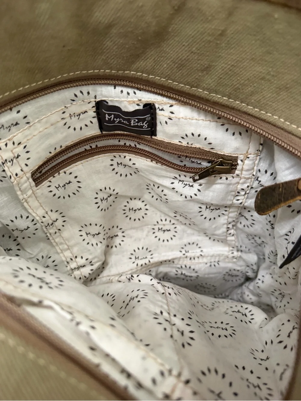 Boho Brown Myra Woven-Accent Shoulder Bag